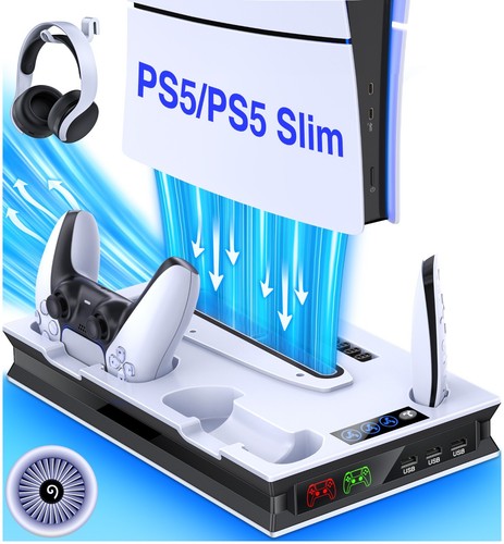 Ps5 slim stand cooling - stand+cooling, station